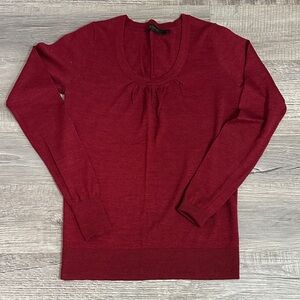 The Limited Women's Deep Red V-Neck Sweater